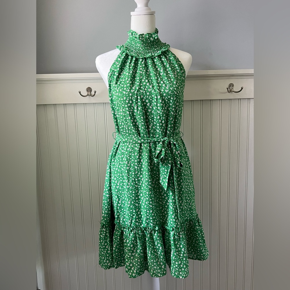 Adorable Delicate Dot Floral Print Dress